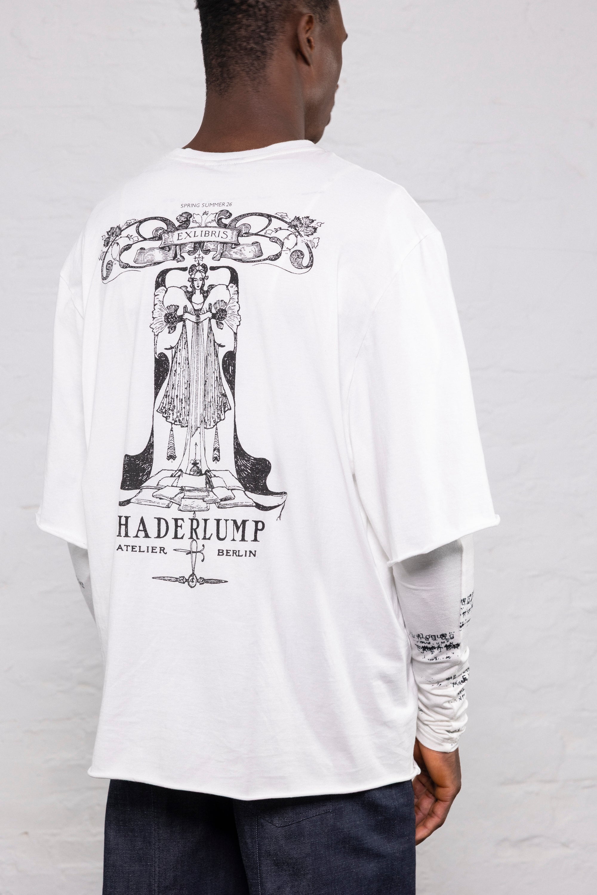 Double Sleeve Printed T-Shirt (White)