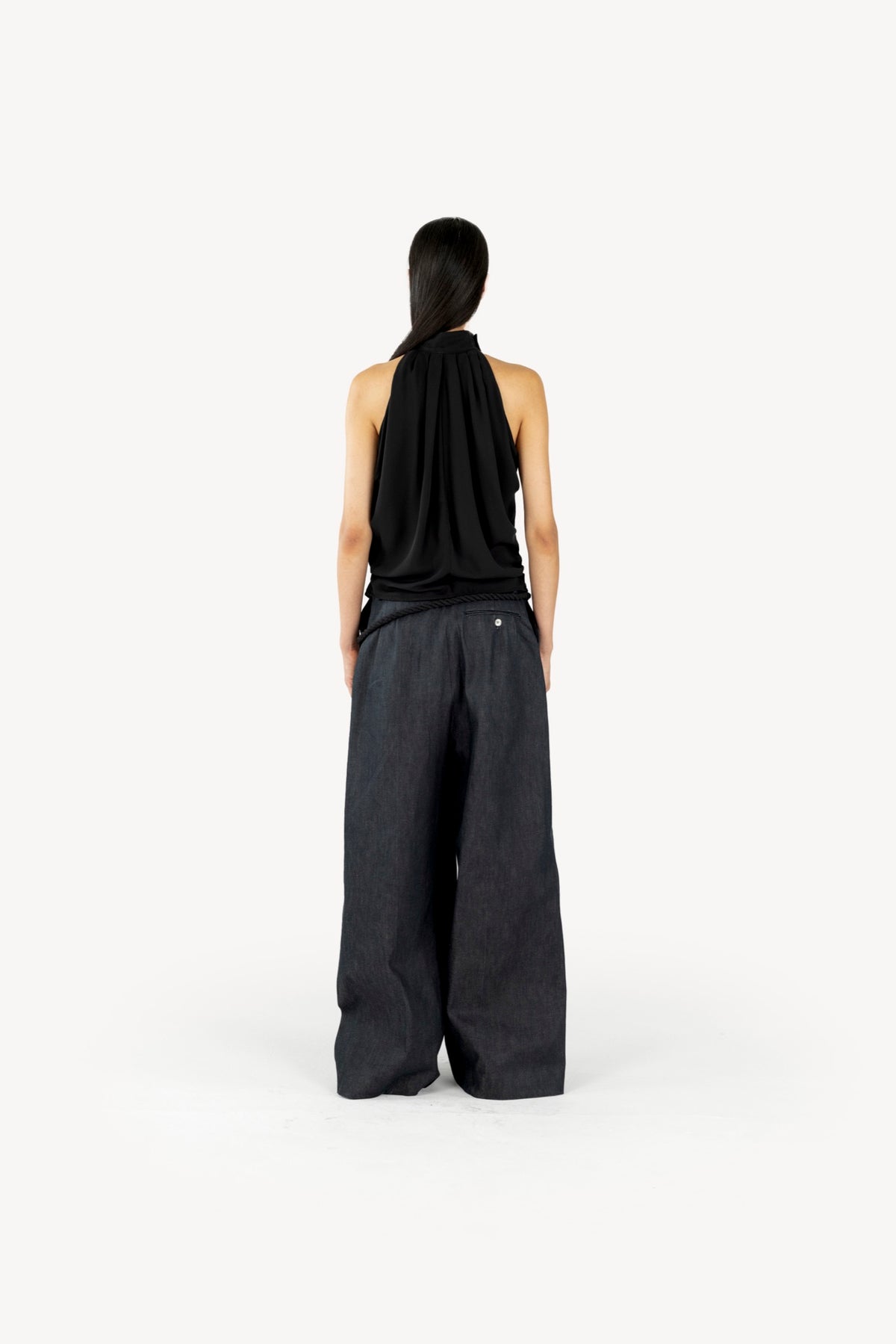 Draped Top Black