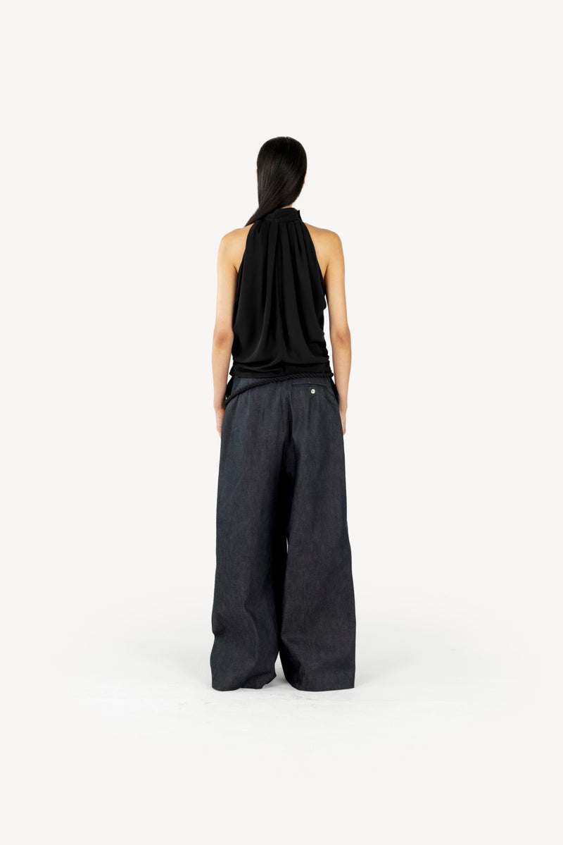Draped Top Black