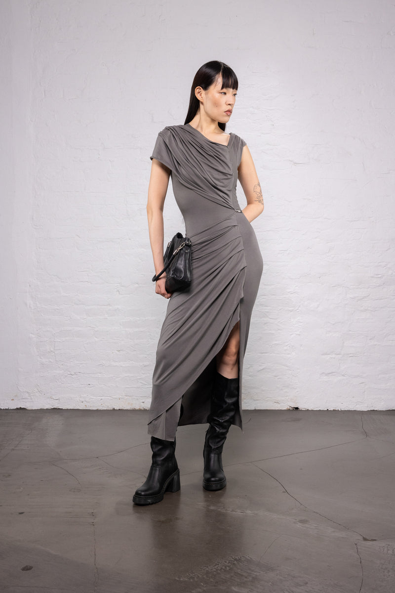 Draped Dress Grey
