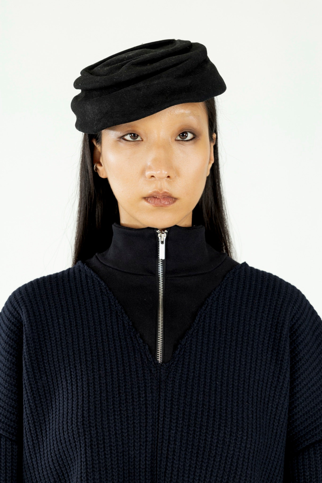 Quarter-Zip Sweater Navy Blue