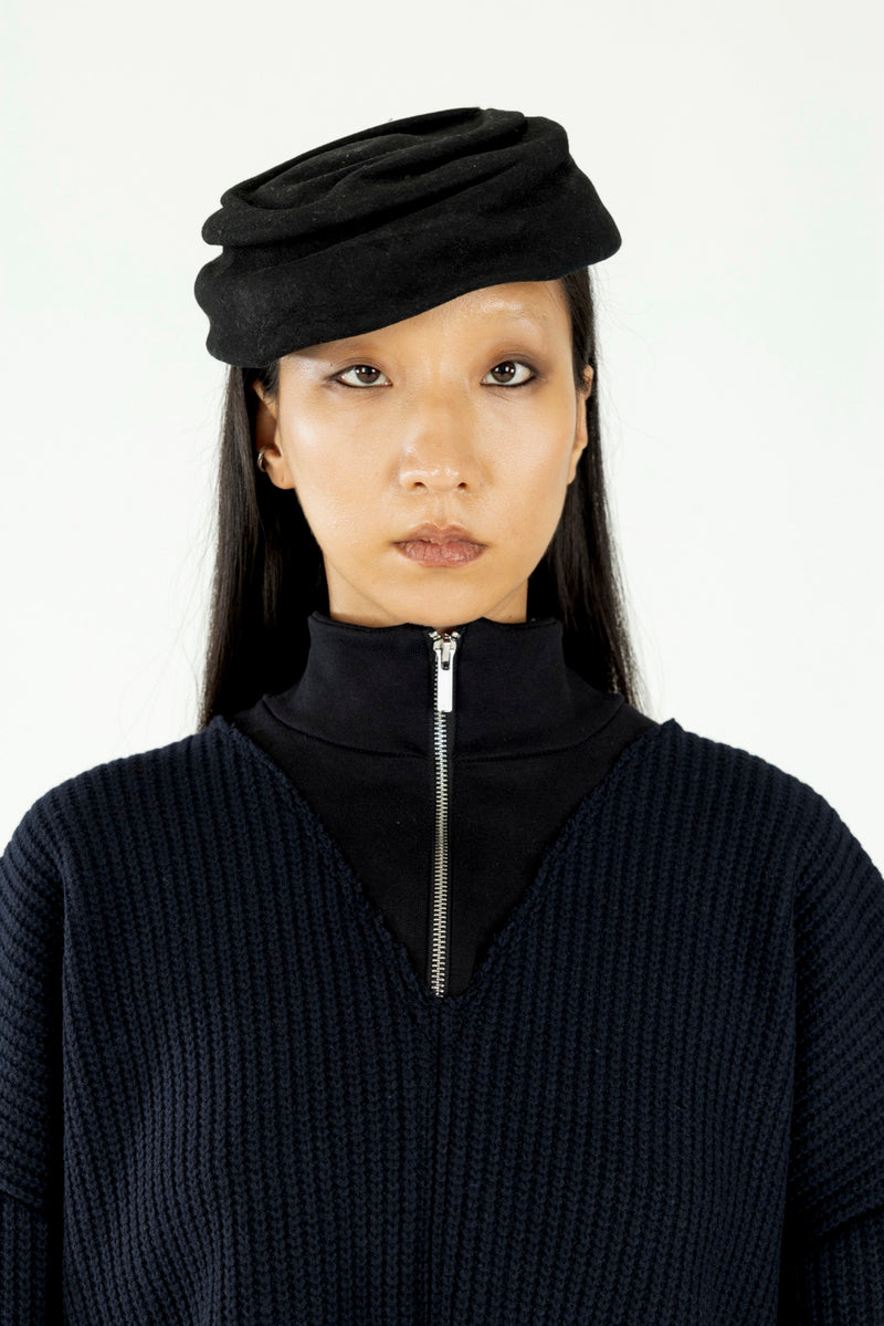 Quarter-Zip Sweater Navy Blue