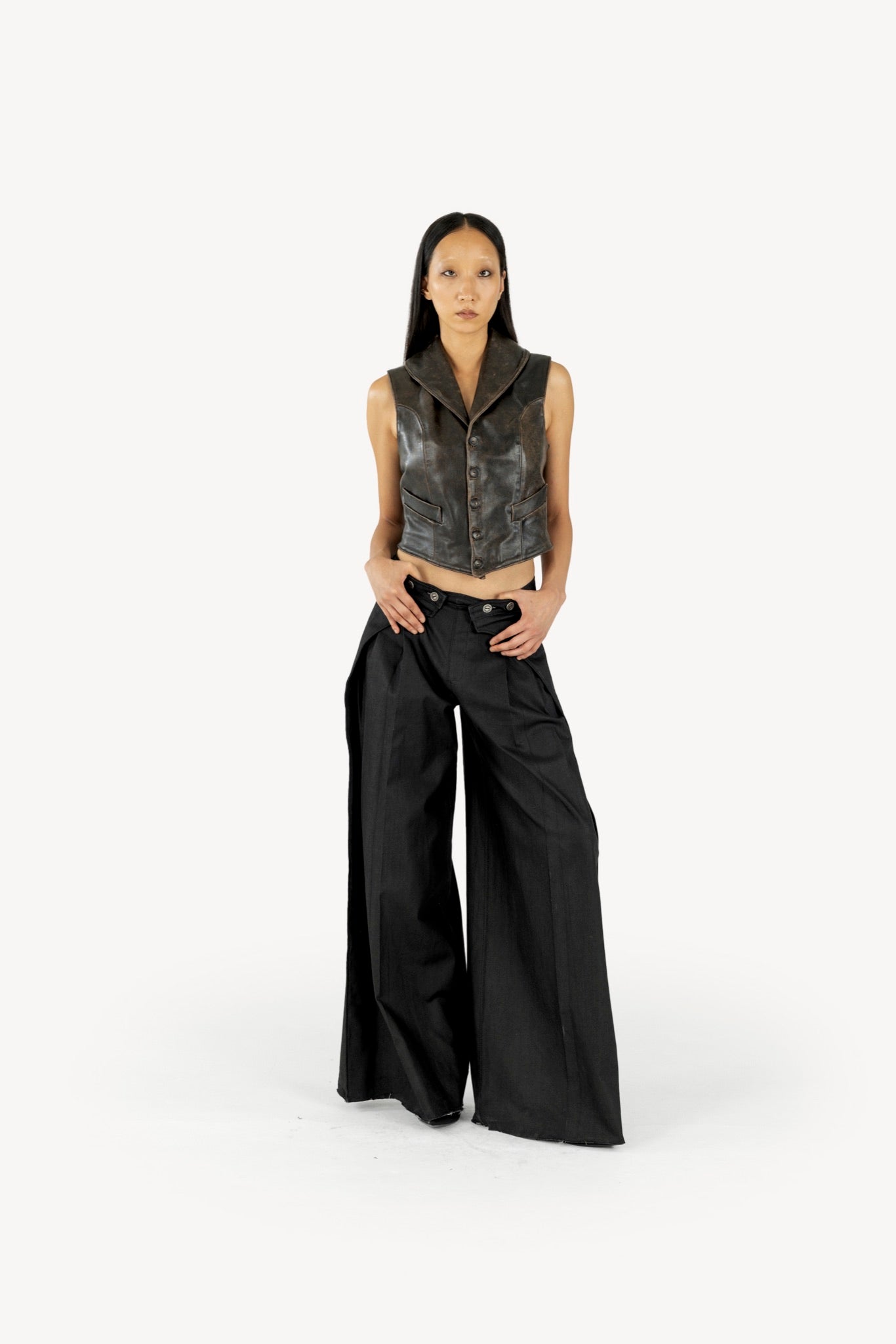 Long Denim Pants Black