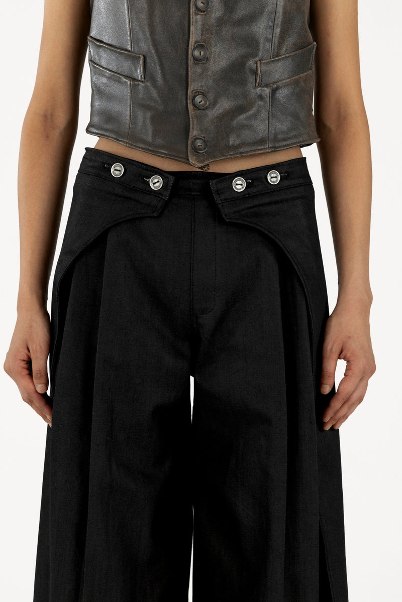 Long Denim Pants Black