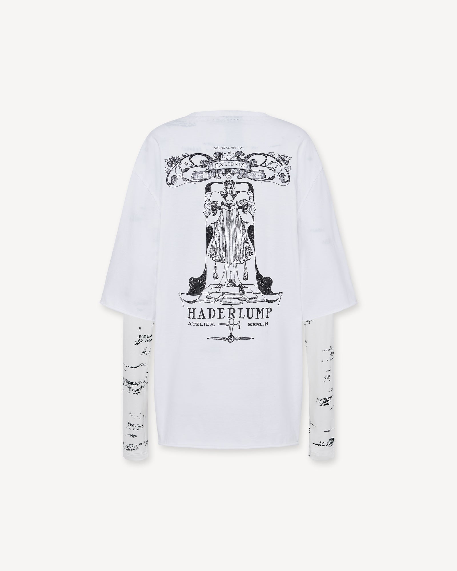 Double Sleeve Printed T-Shirt White