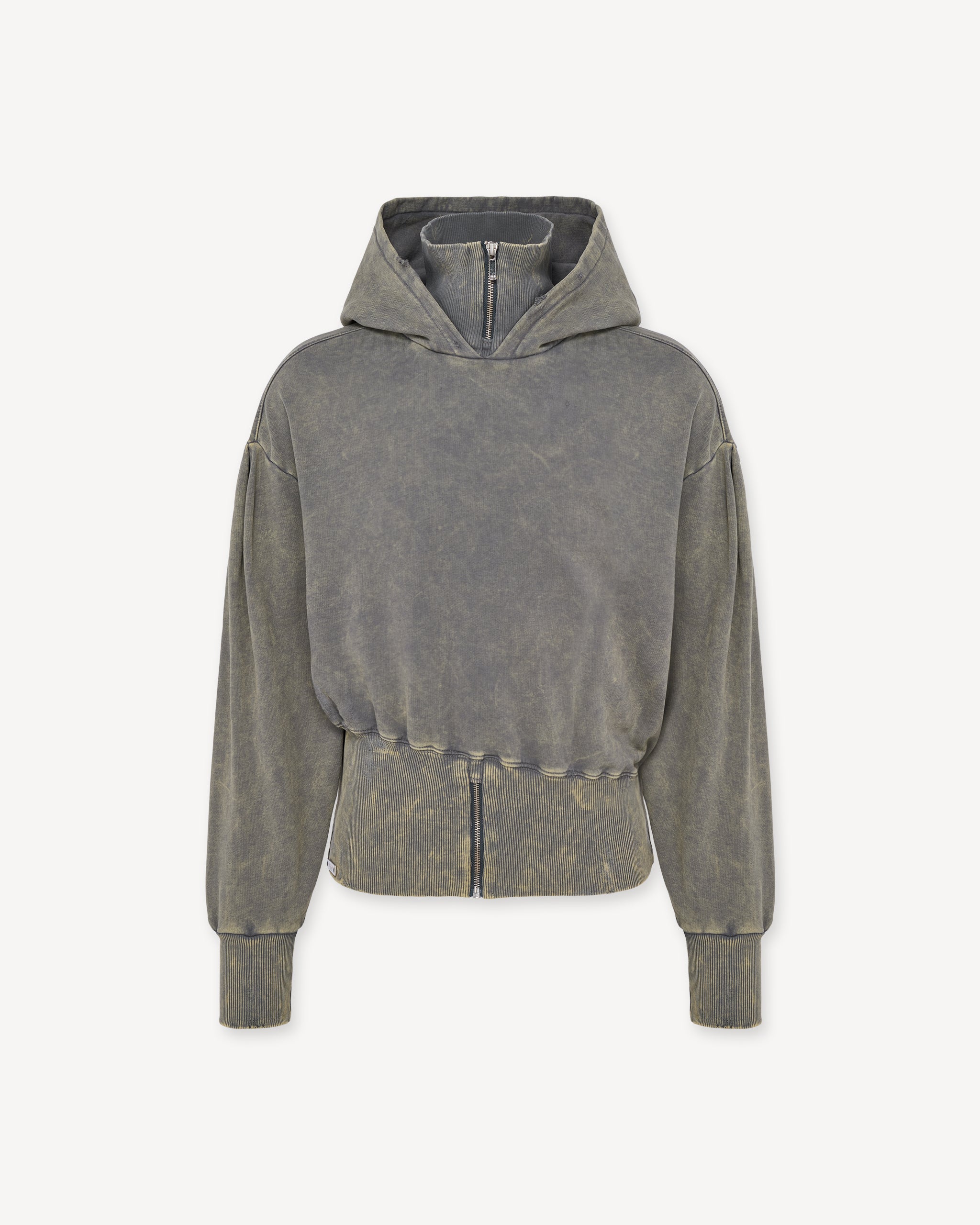 Zip Hoodie Grey Washed