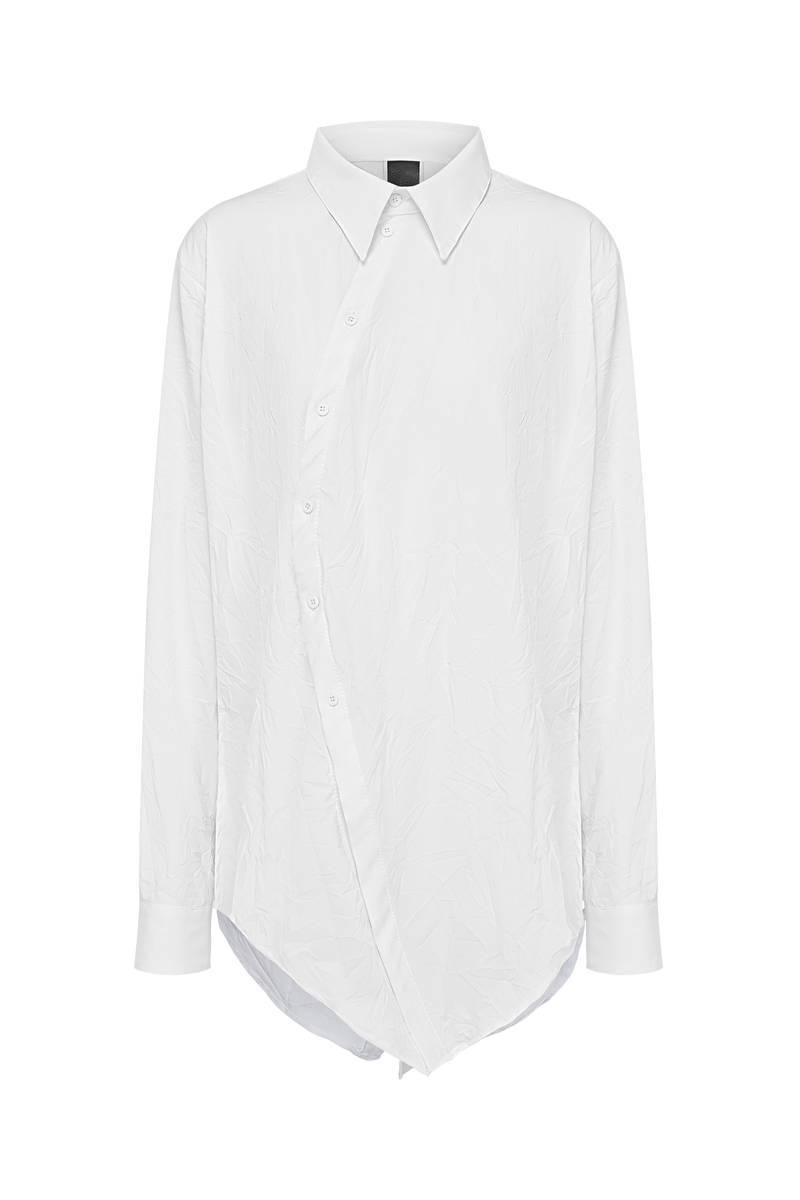 Curved White Shirt