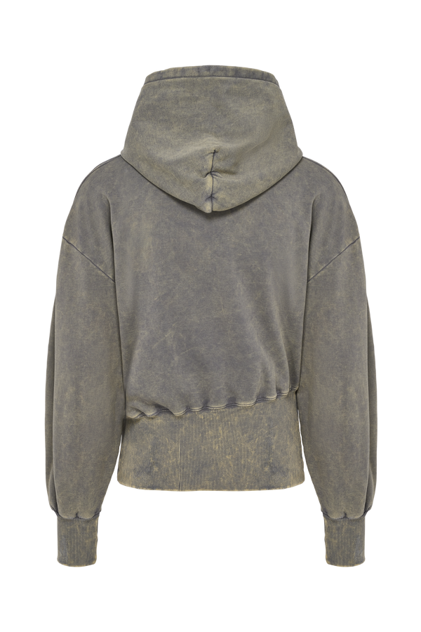 Zip Hoodie Grey Washed