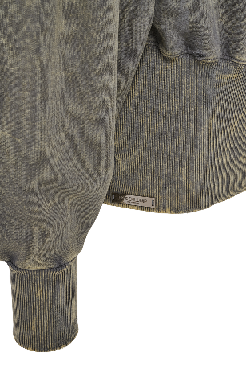 Zip Hoodie Grey Washed