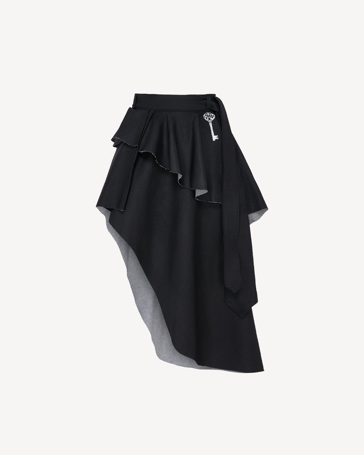 Layered Wrap-Skirt Black