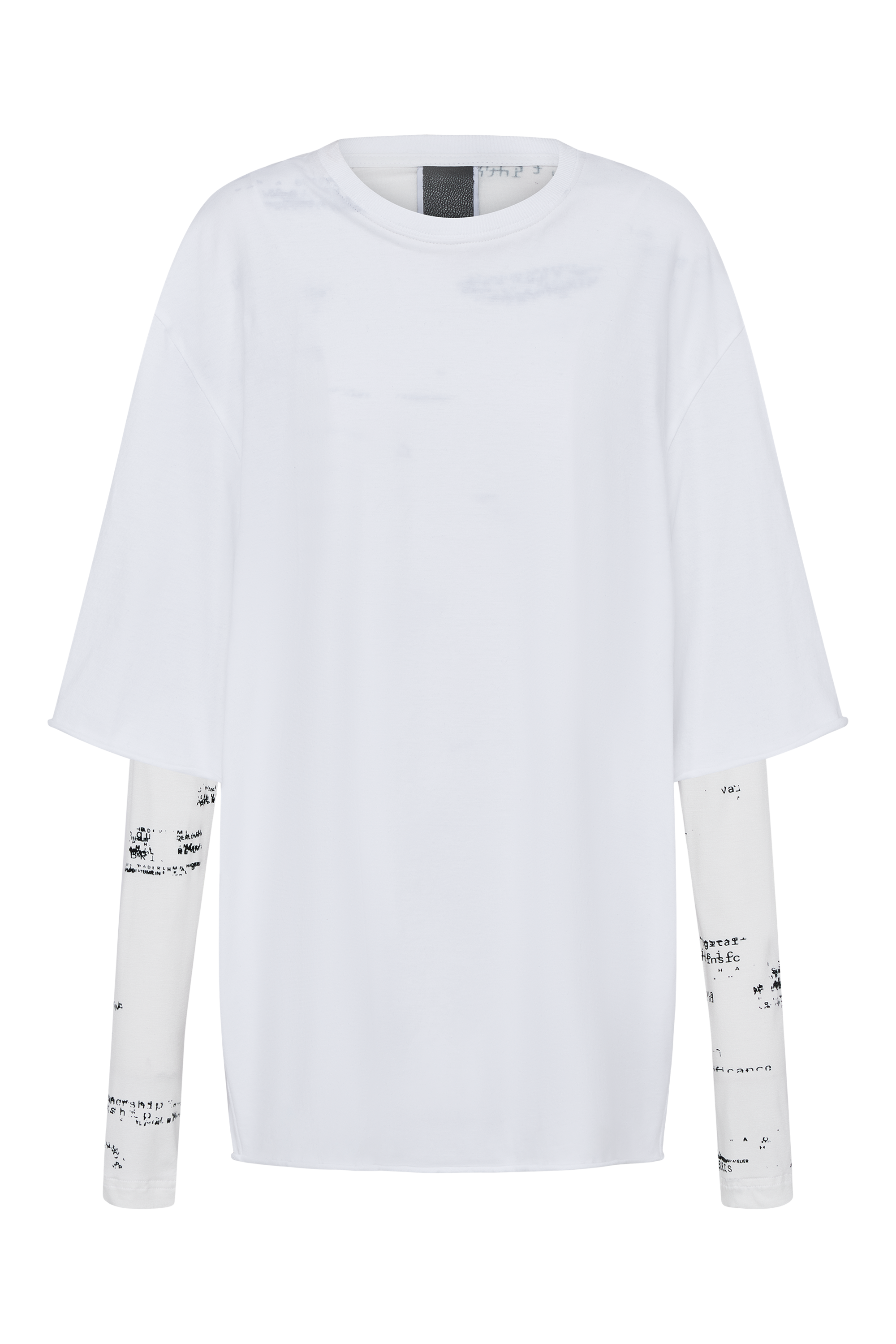 Double Sleeve Printed T-Shirt (White)