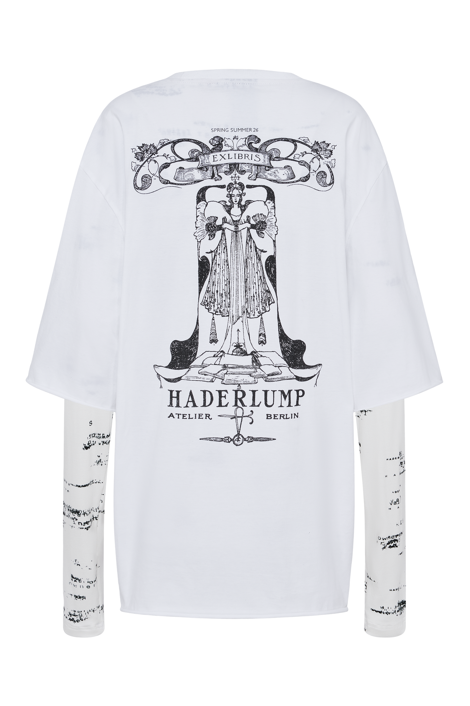 Double Sleeve Printed T-Shirt White