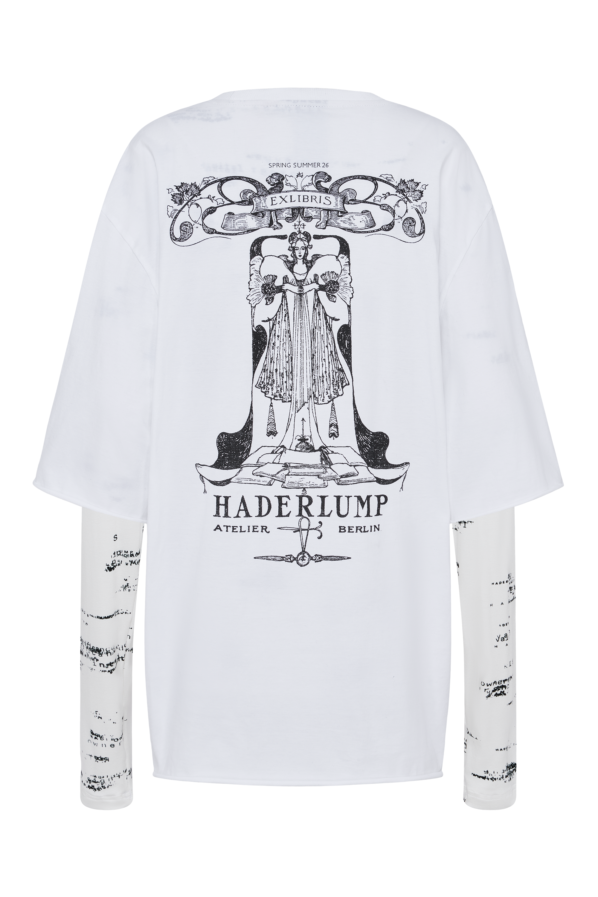 Double Sleeve Printed T-Shirt (White)