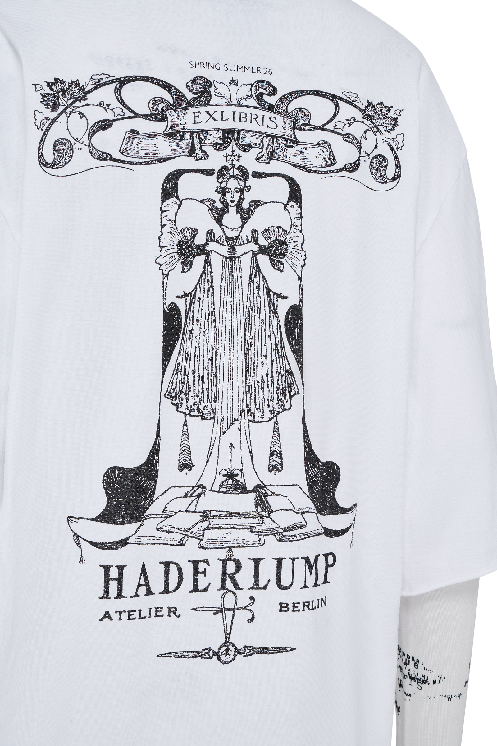Double Sleeve Printed T-Shirt White