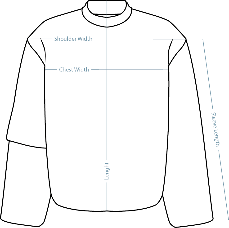 Loose Longsleeve Grey – measurement guide