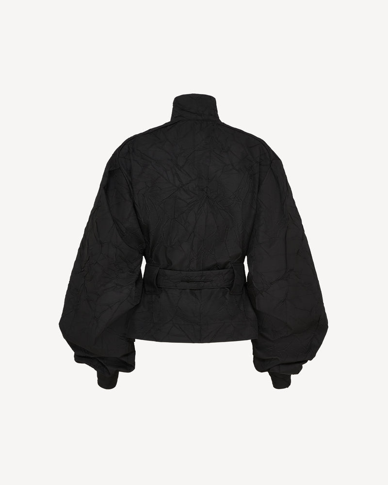 Wrinkled Track Jacket Black