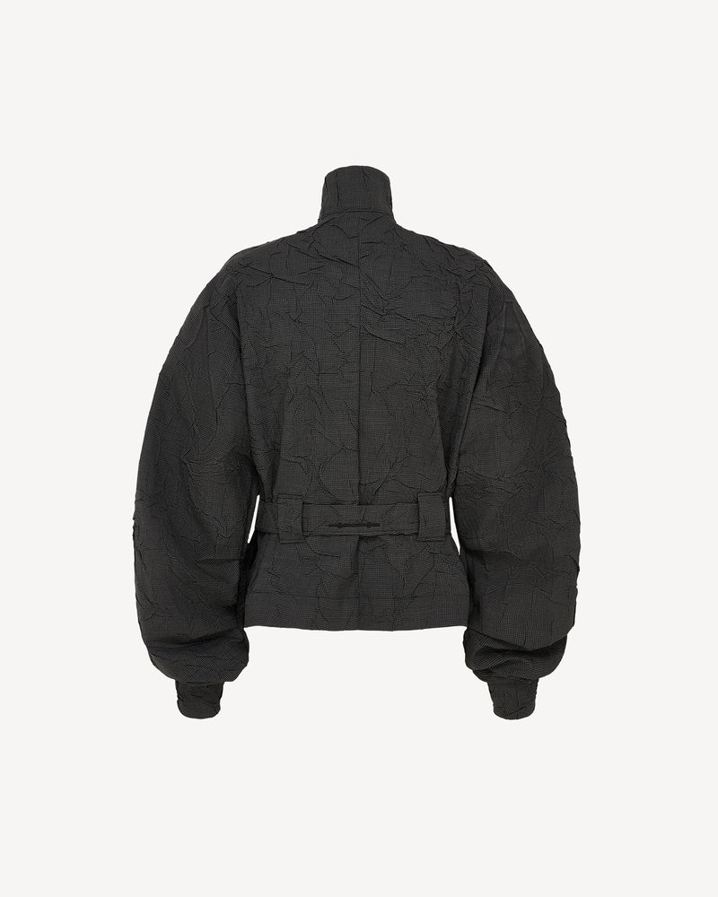 Wrinkled Track Jacket Chequered