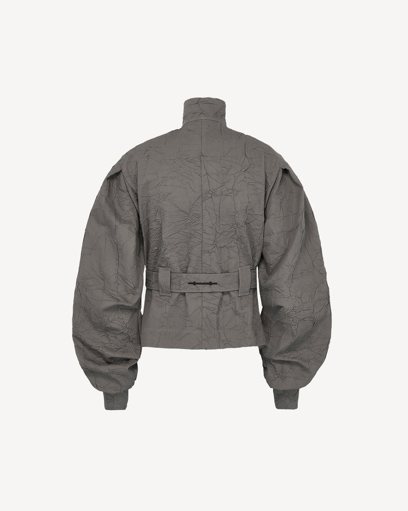 Wrinkled Track Jacket Grey