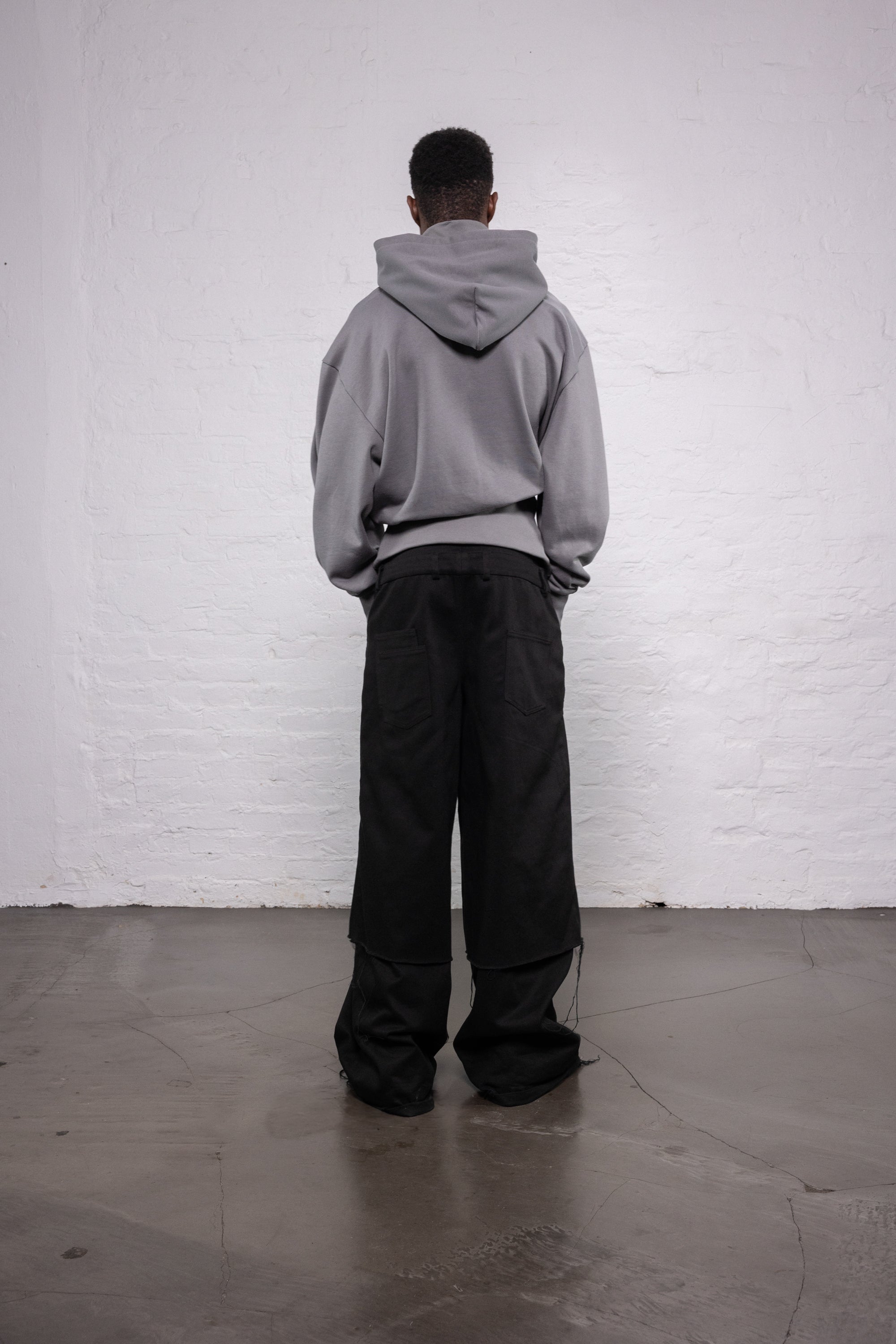Zip Hoodie Grey — Avant-Garde Designer Hoodie | Haderlump