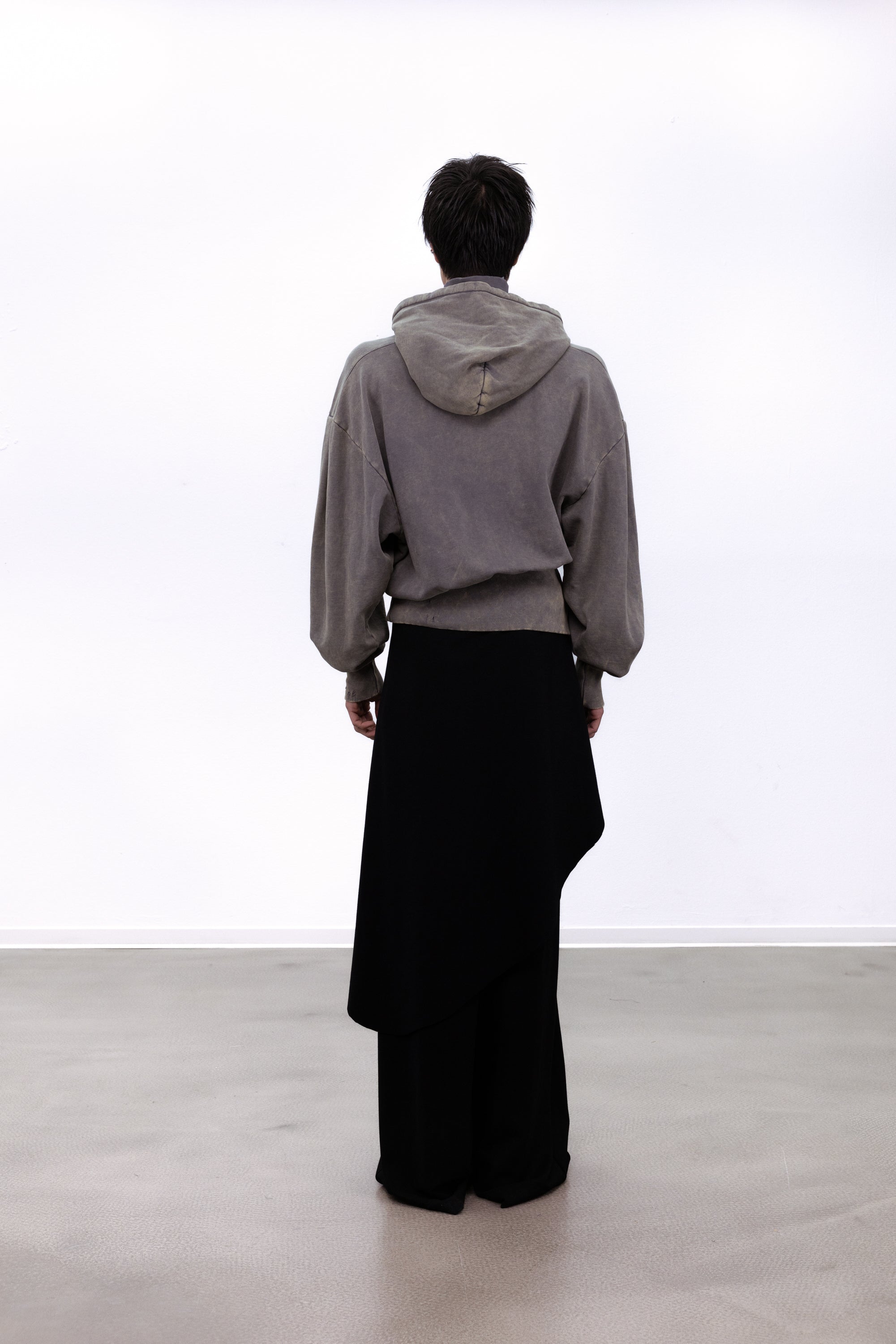 Zip Hoodie Grey Washed