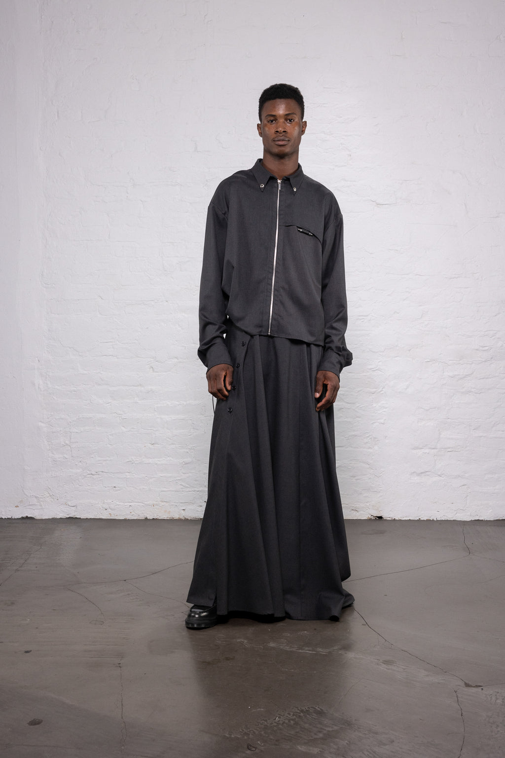 Zip Shirt Grey