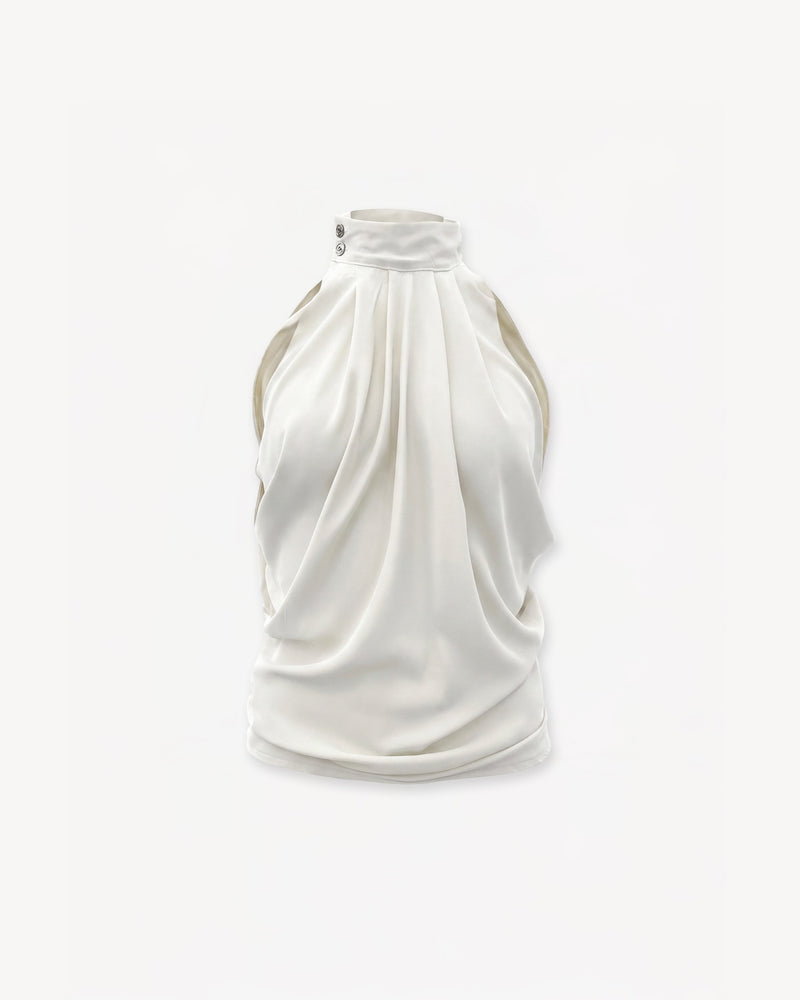 Draped Top White