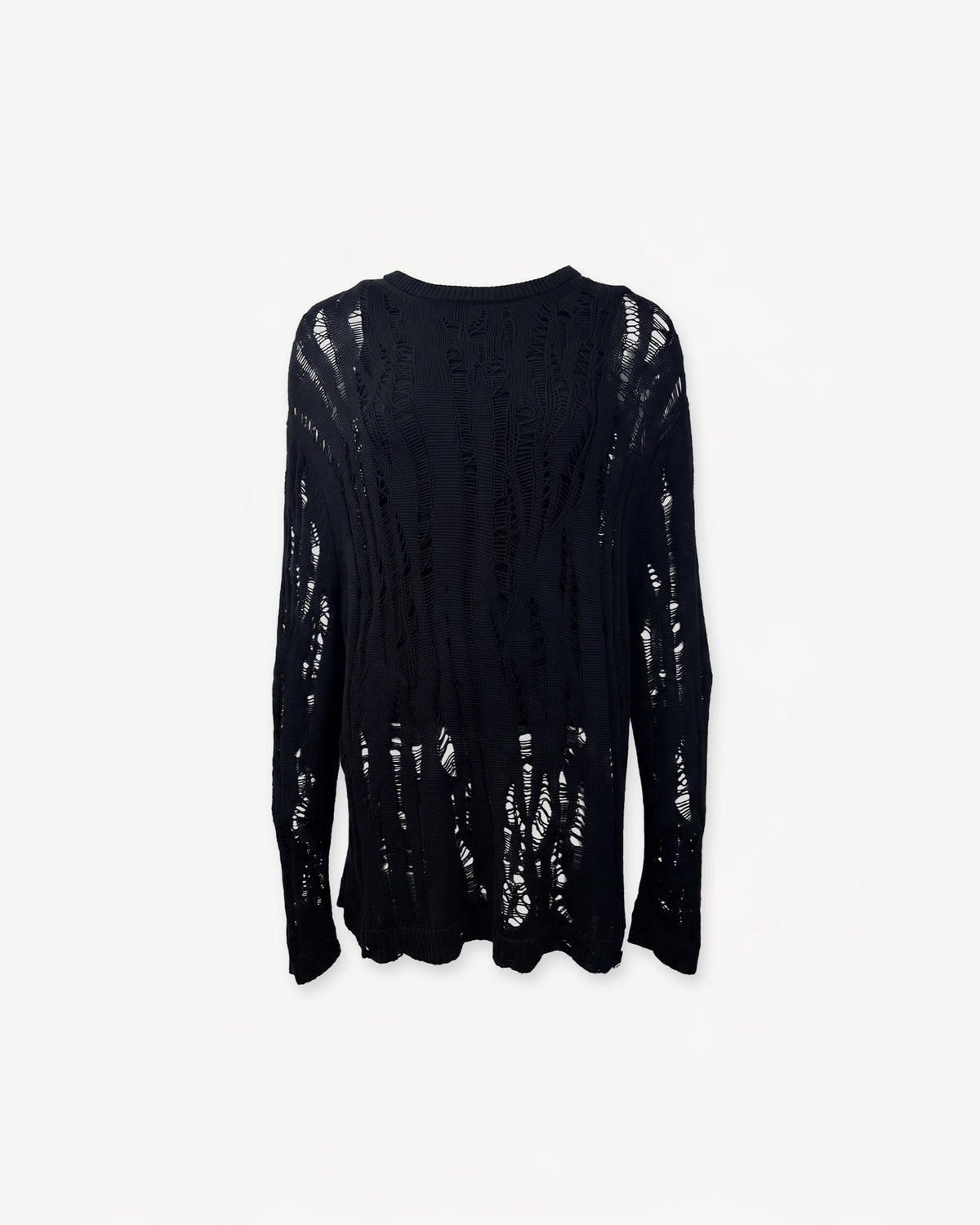 Layered Knit Sweater Black