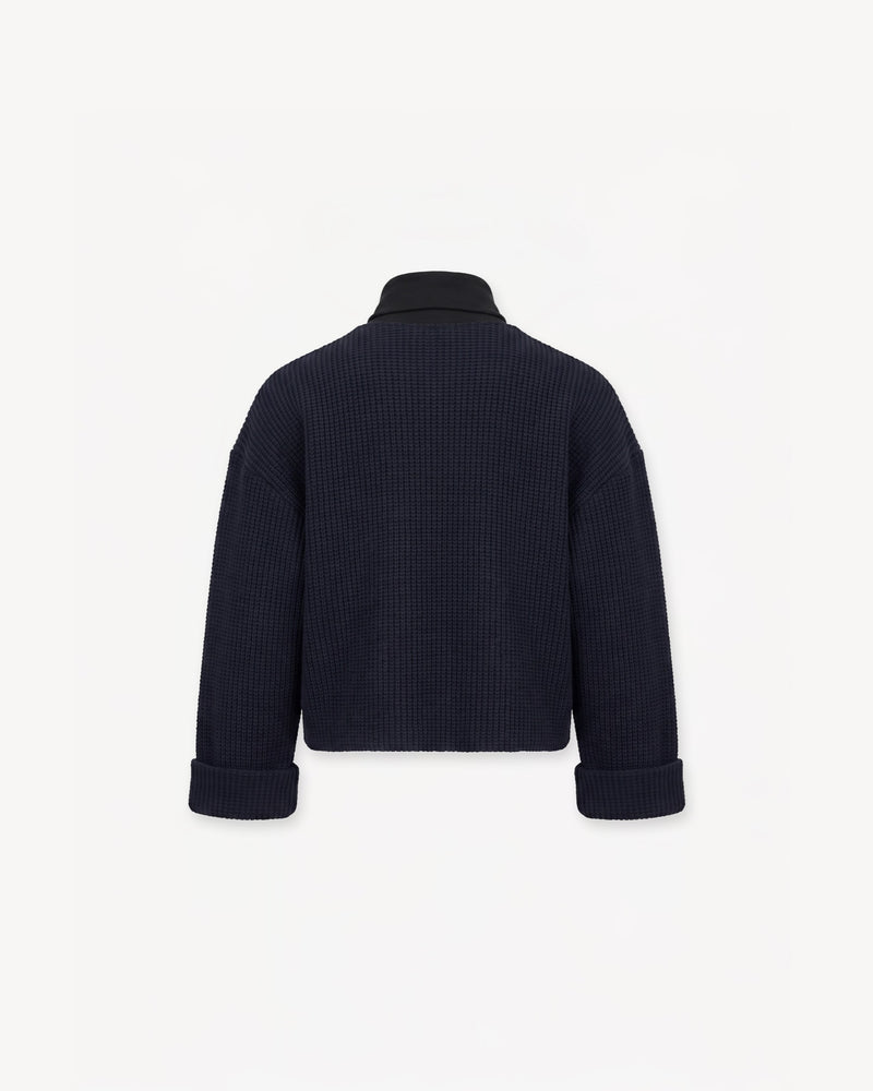 Quarter-Zip Sweater Navy Blue
