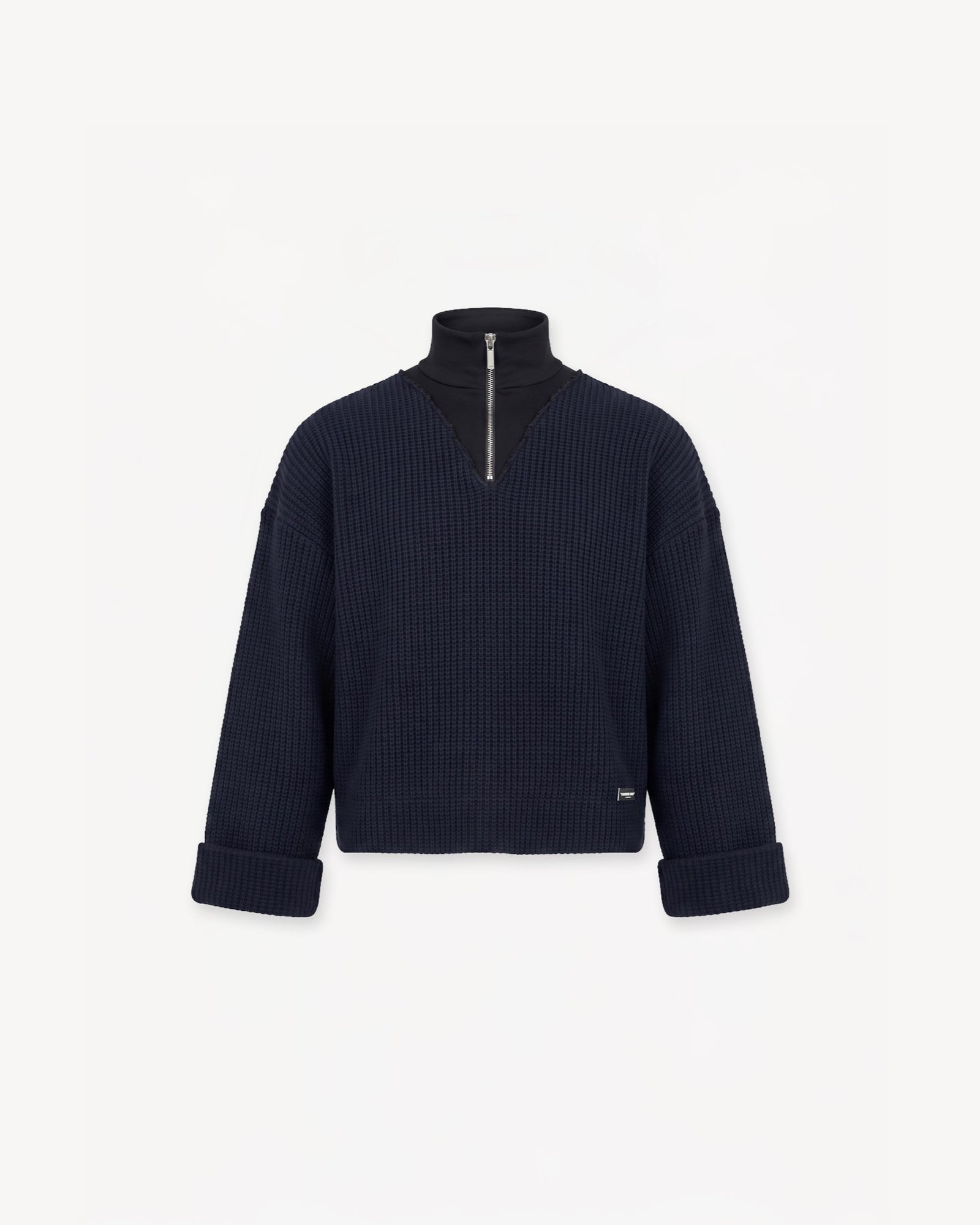 Quarter-Zip Sweater Navy Blue