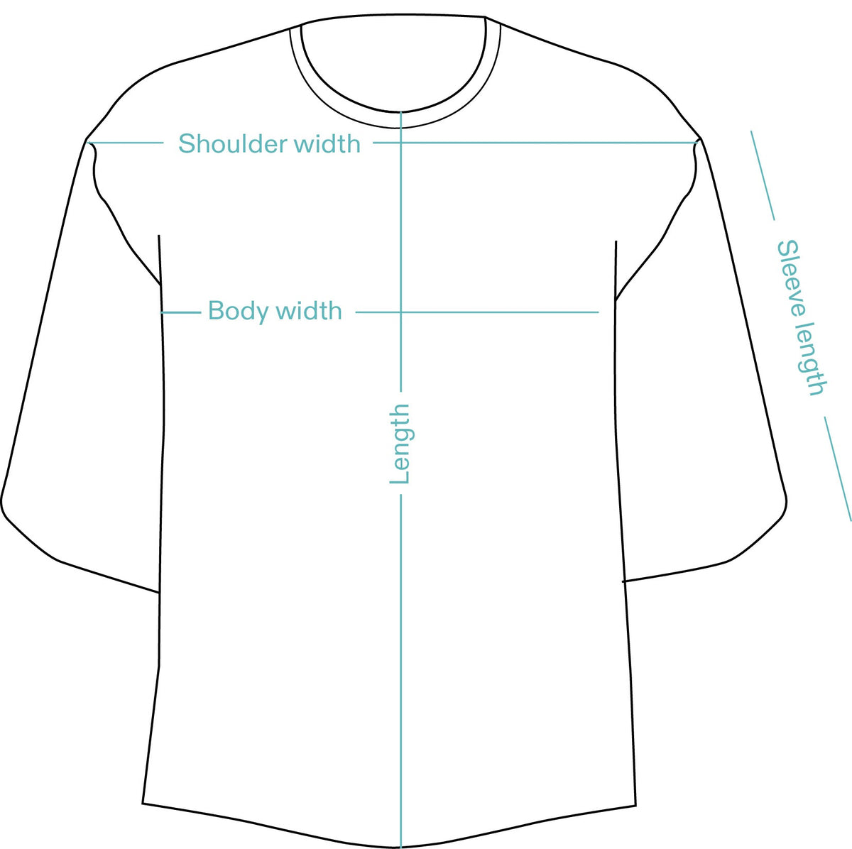 T-Shirt Black – measurement guide