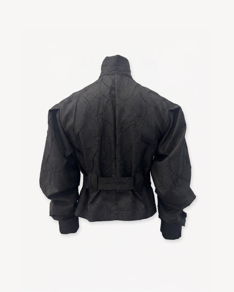 Wrinkled Track Jacket Black