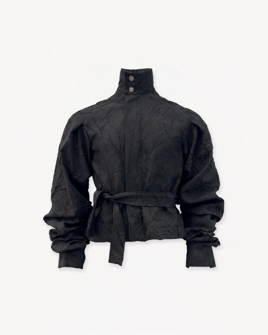 Wrinkled Track Jacket Black