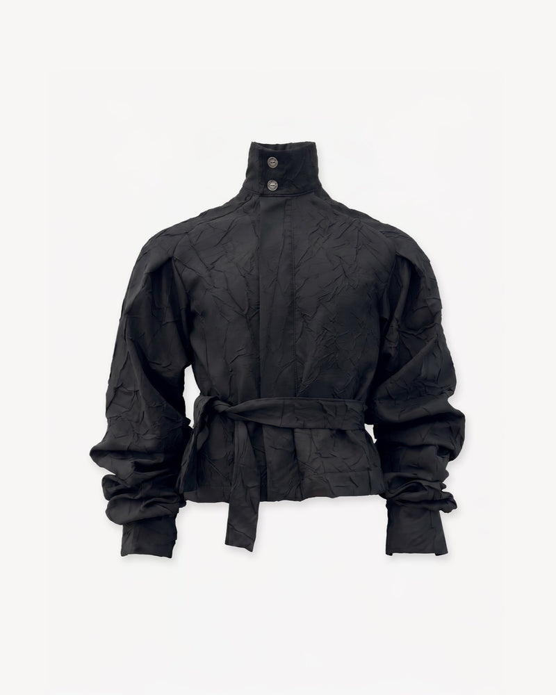 Wrinkled Track Jacket Black