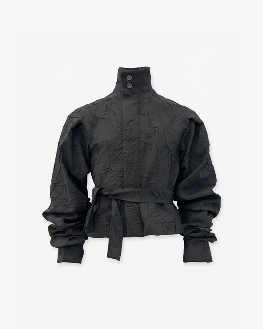 Wrinkled Track Jacket Chequered