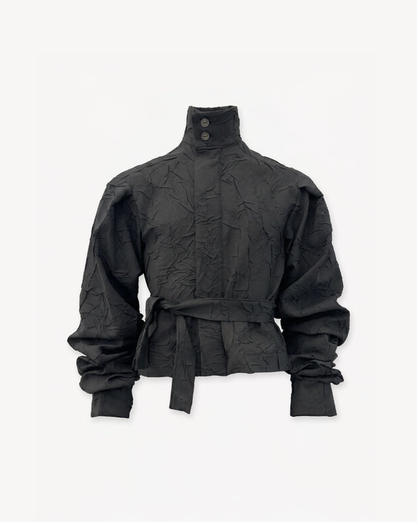 Wrinkled Track Jacket Chequered