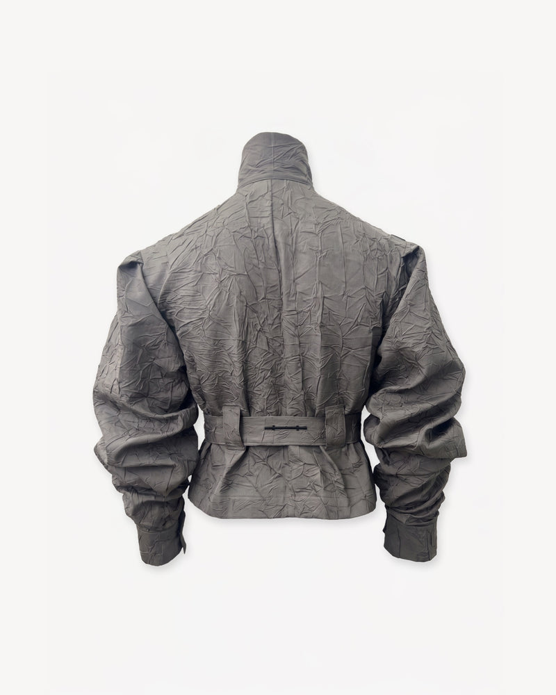 Wrinkled Track Jacket Grey