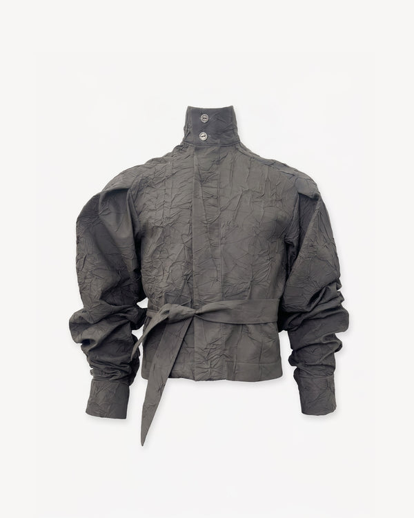 Wrinkled Track Jacket Grey