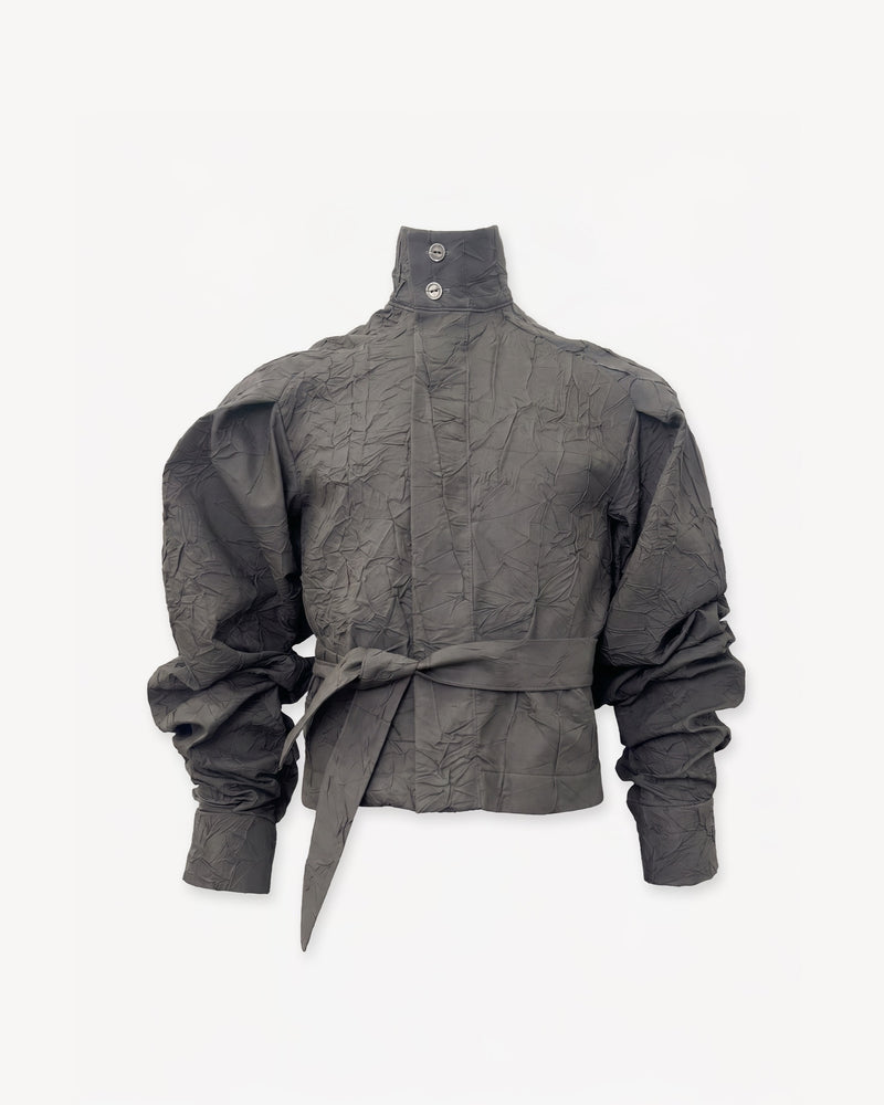Wrinkled Track Jacket Grey