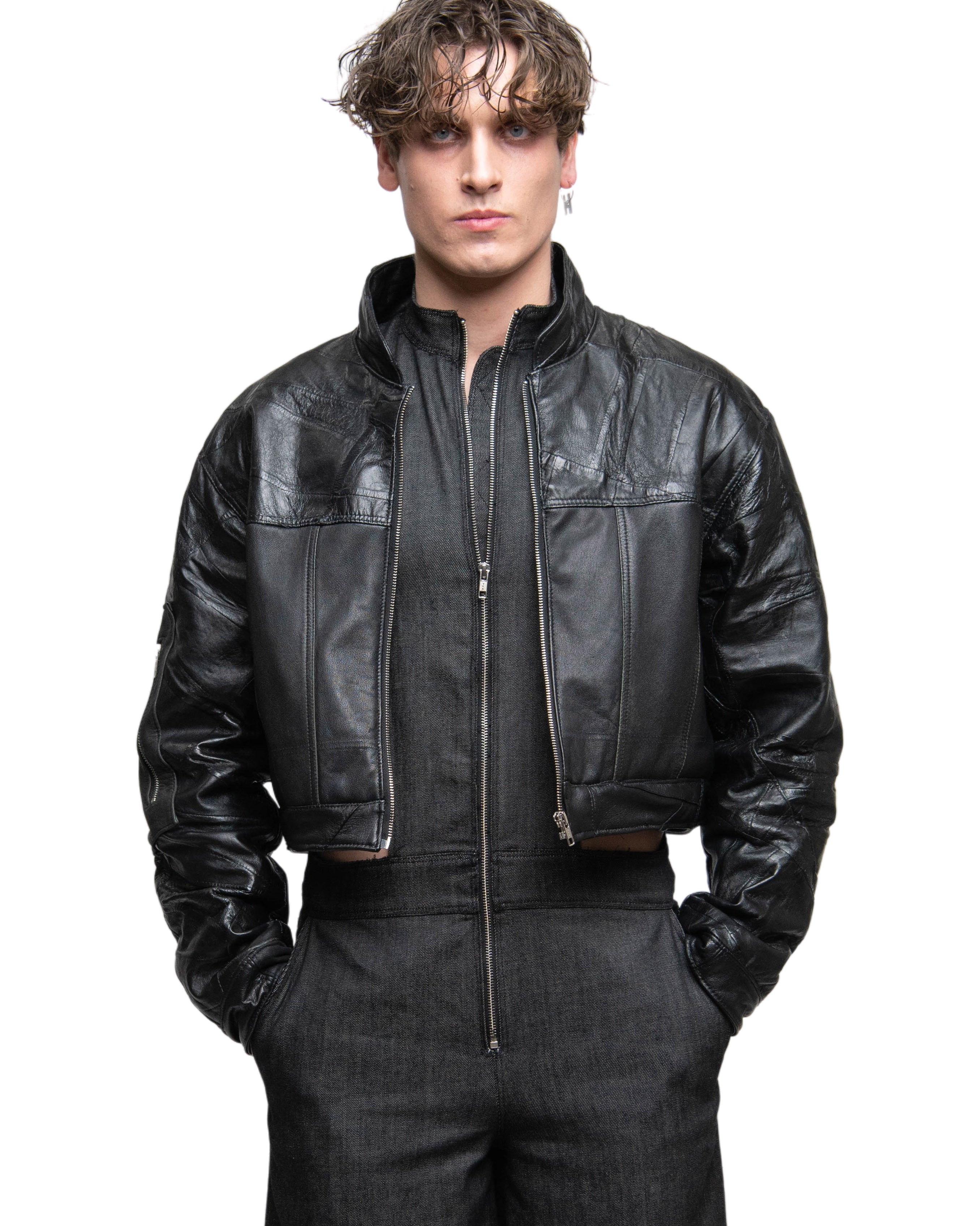 Michael Kors Faux-Leather-Sleeve Bomber Jacket - Macy's